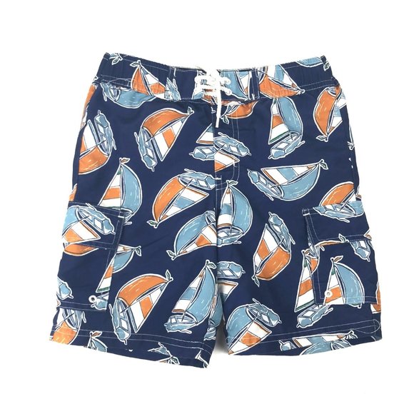 Janie & Jack Other - Janie & Jack Boys Blue Sailboat Print Swim Trunks Size 7